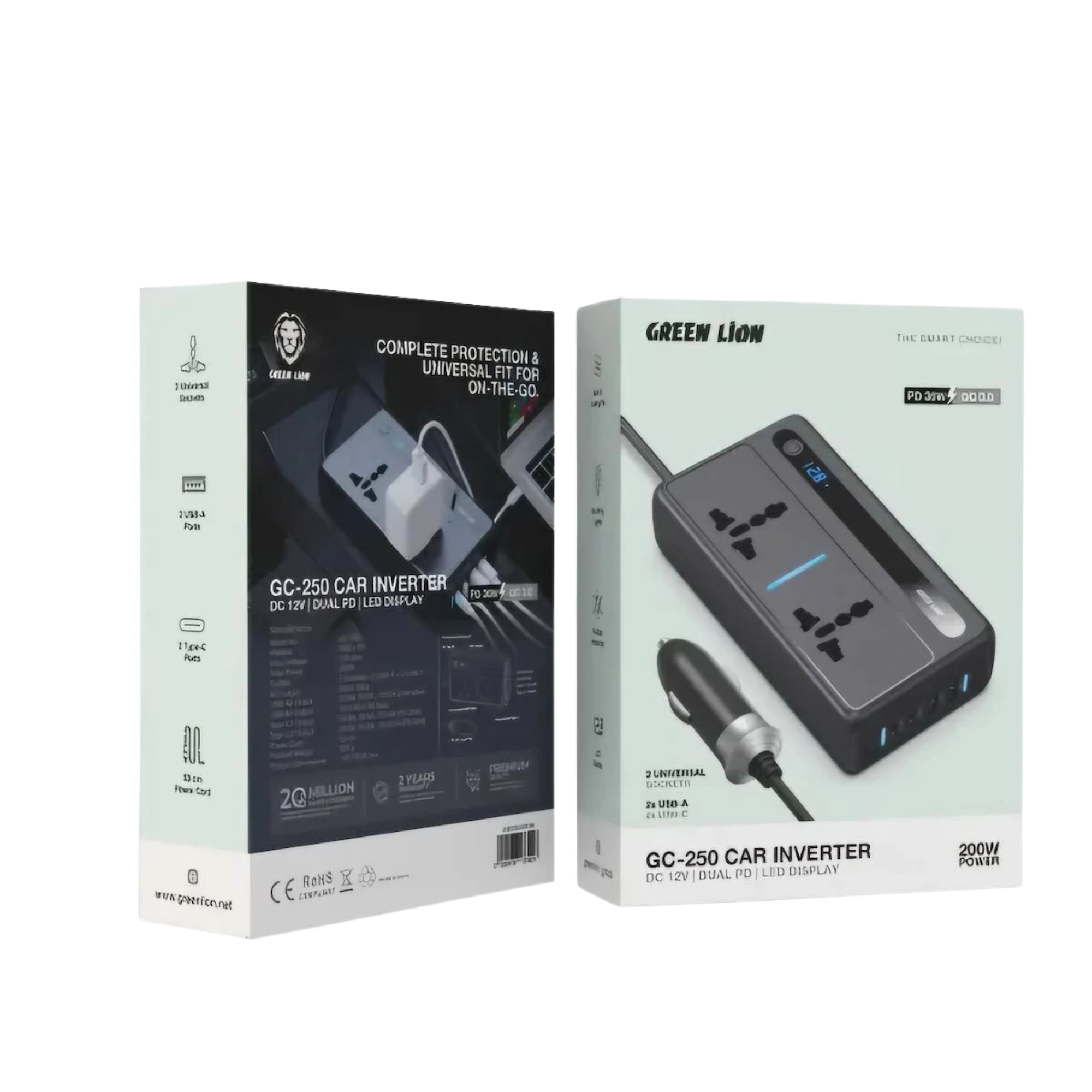 اینورتر فندکی خودرو 200 وات گرین لاین GC-250