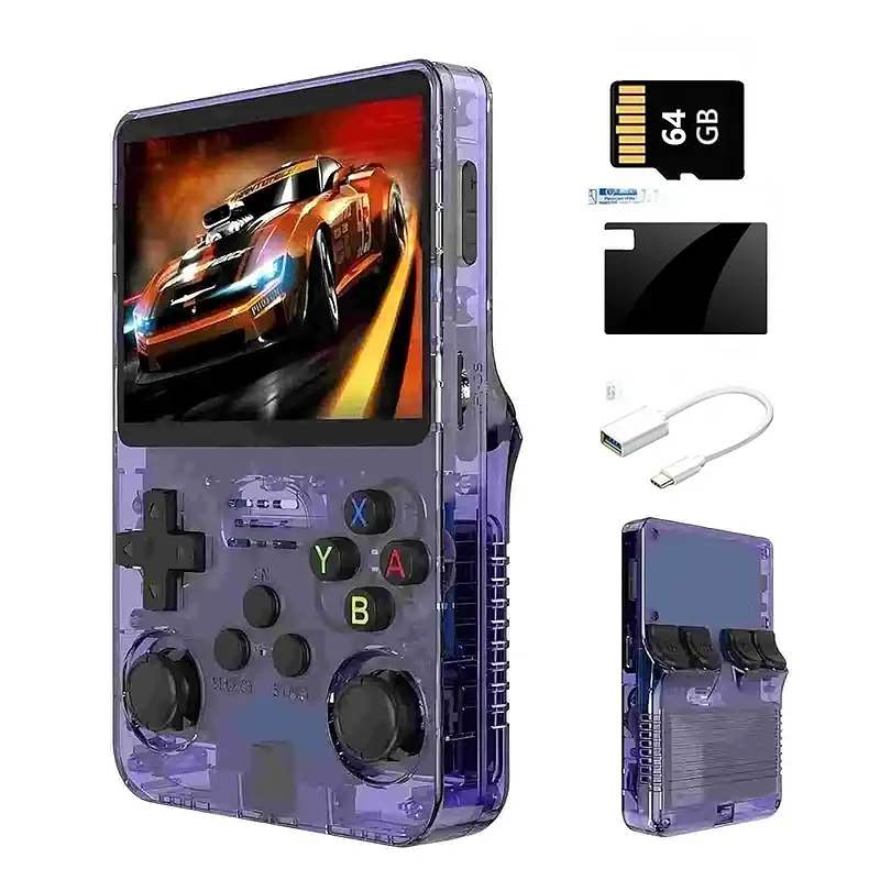 کنسول رترو گیم R36S با ۶۴ گیگ حافظه و نمایشگر 3.5 اینچ