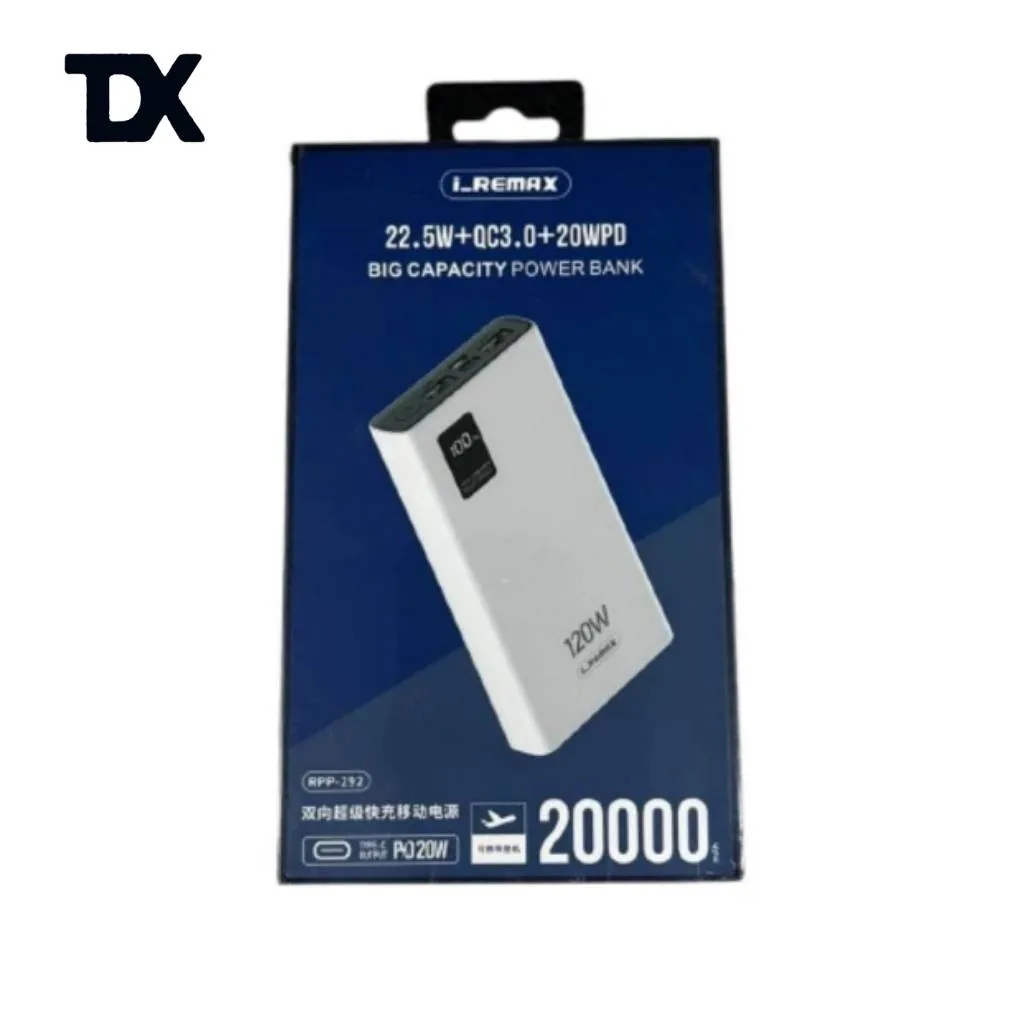 پاوربانک 20000میلی آمپر ای _ ریمکس مدل RPP-292
