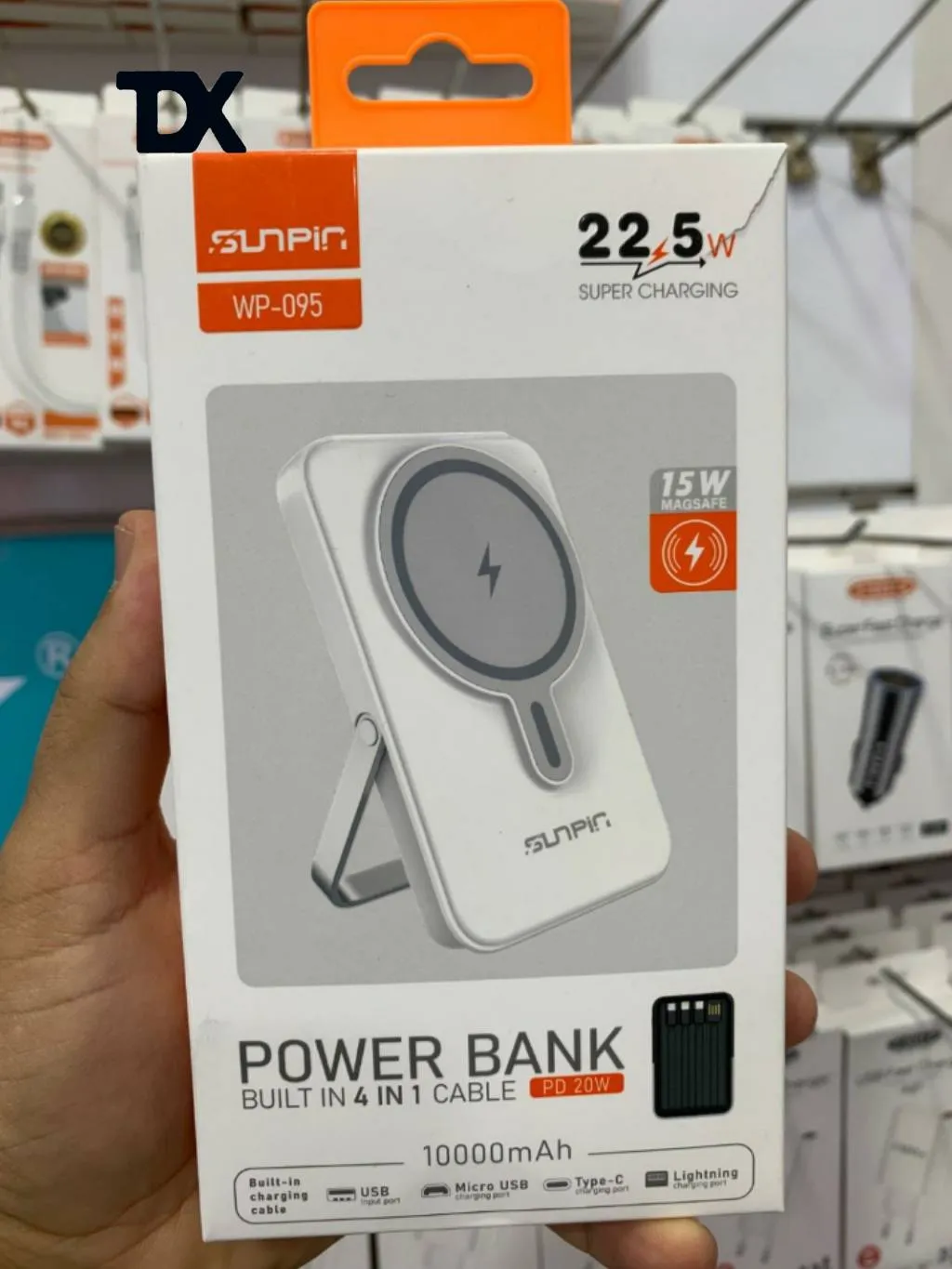 پاوربانک مگ سیف 10000میلی آمپر سان پین مدل WP-095