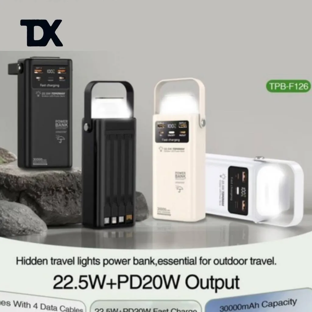 پاوربانک 30000میلی آمپر توپوماکس مدل TPB-126