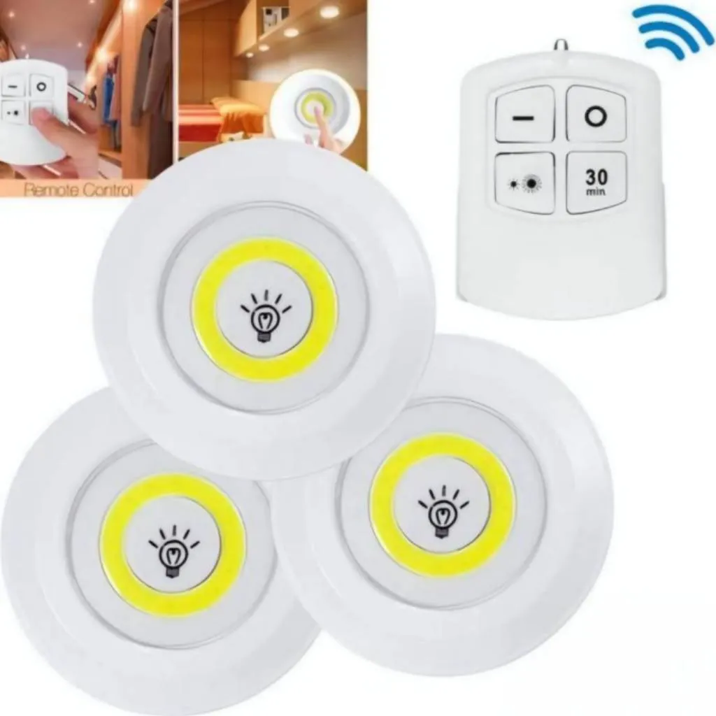 چراغ اضطراری زیرکابینتی 3 در 1 (سقفی، مخفی) ریموت‌دار و باتری‌خور