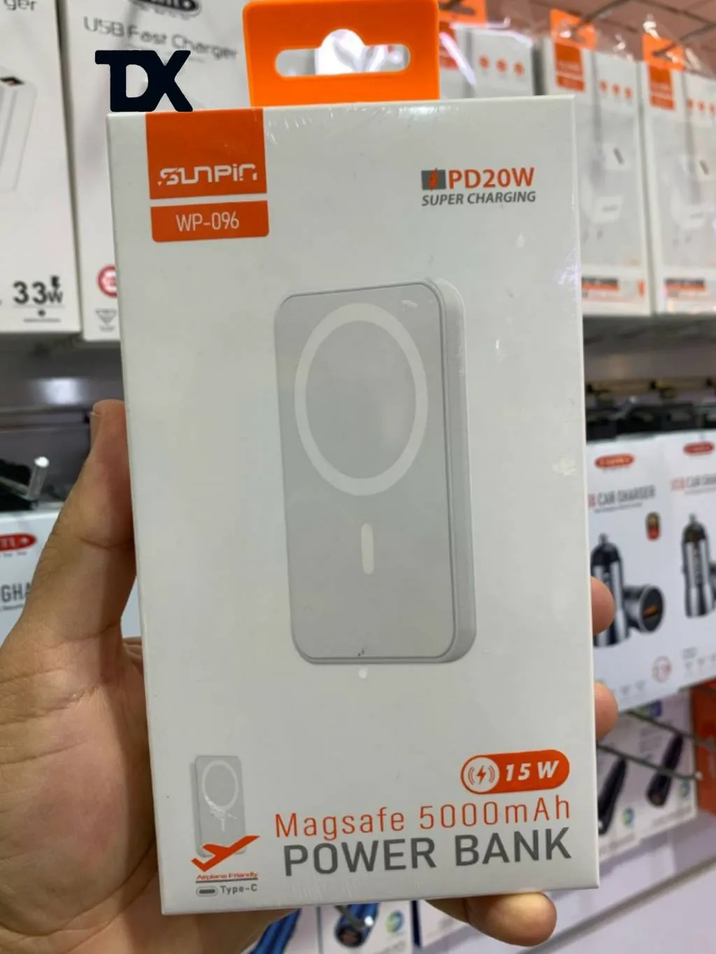 پاوربانک مگ سیف5000میلی آمپر سان پین مدلWP-096