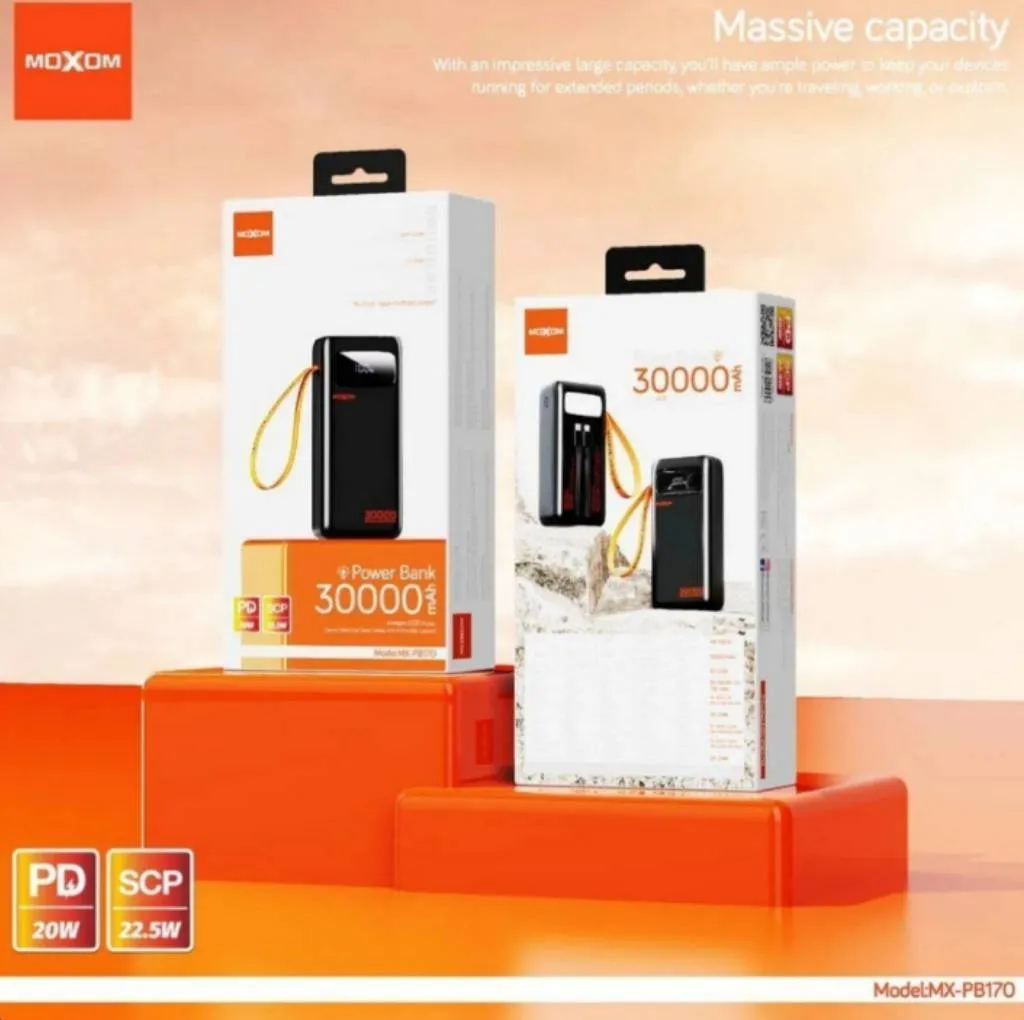 پاوربانک 30000 میلی آمپر او ام ایکس ام او  OMXMO MX-PB170