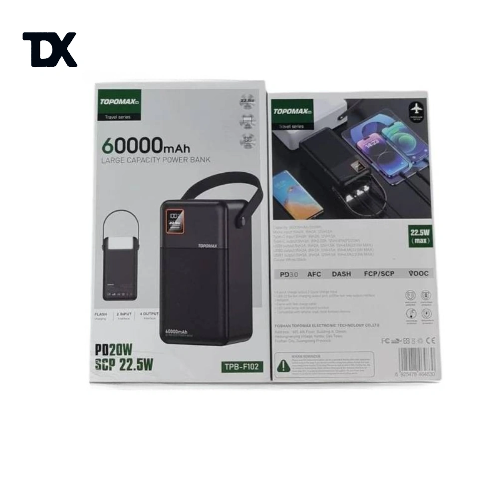 پاوربانک  توپومکس  60000 میلی آمپر مدل TPB-F102