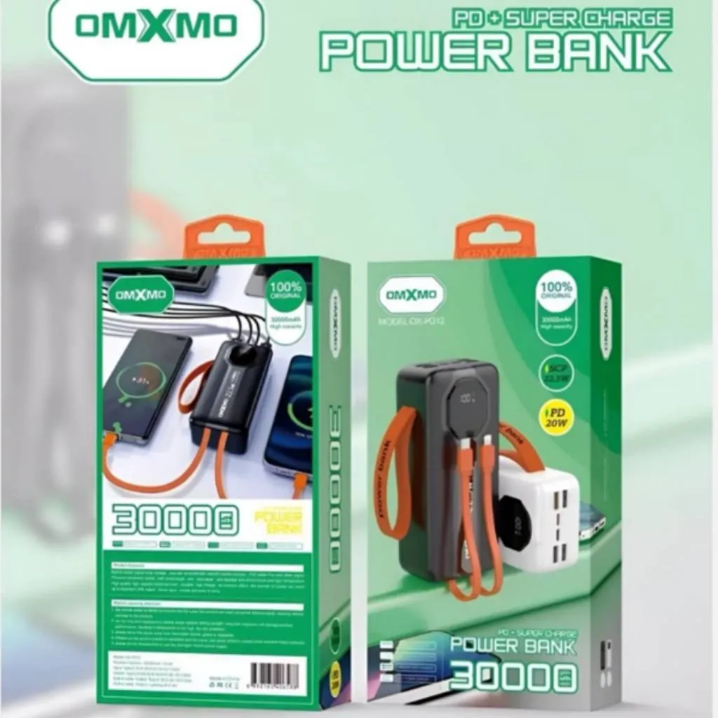 پاوربانک 30000 میلی آمپر او ام ایکس ام او  OMXMO OX-PD12