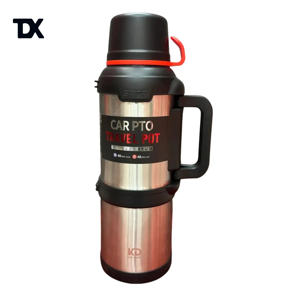 فلاسک وکیوم ۴ لیتری کی دی مدل K-5797 استیل دوجداره